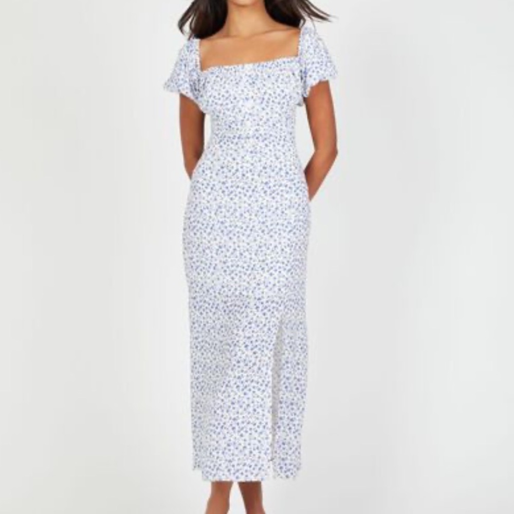 Forever 21 Floral Off-the-Shoulder Midi Dress